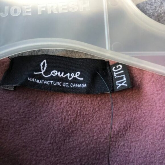 Sleeveless Grey Wool Coat, Lined — Size XL - Picture 5 of 6